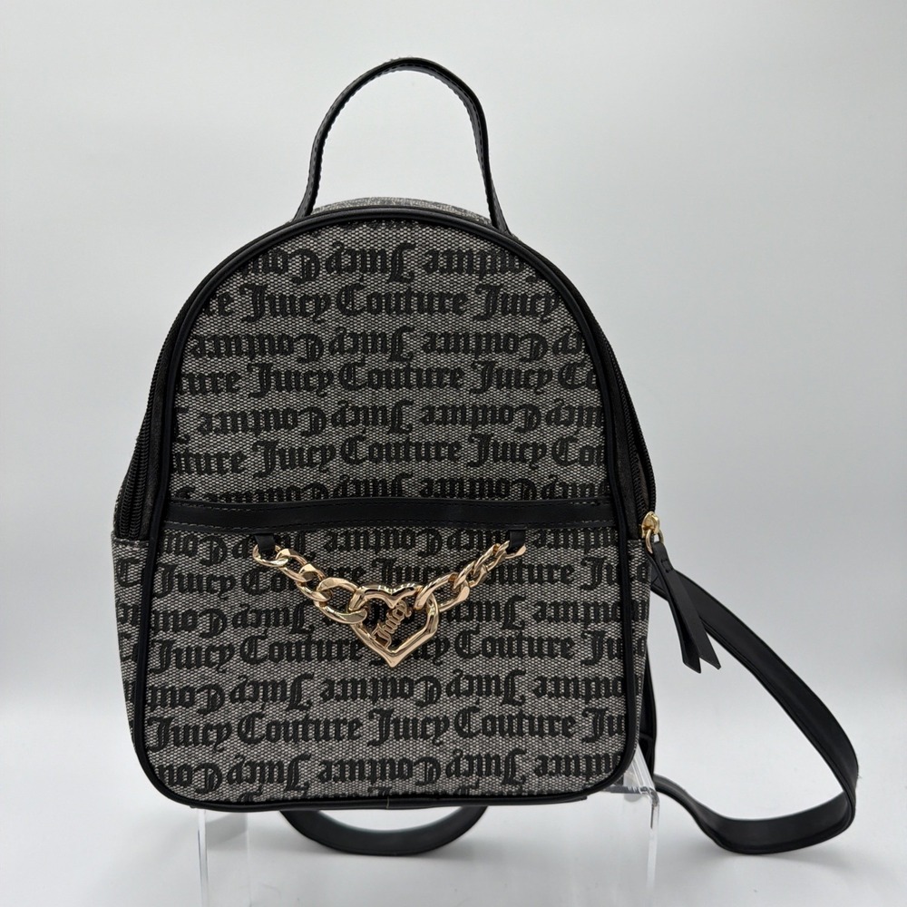 Juicy Couture Gray/Black Gothic Mini Backpack Used Condition‎